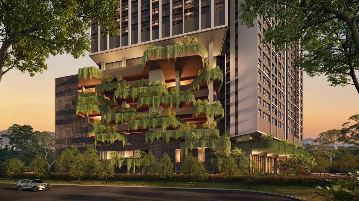 Artist's impression of Ophira Resort Residences with lush landscaped terraces
